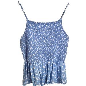 Women's tank camisole top stretchy elastic bodice sz.S